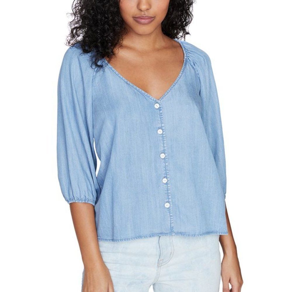 Sanctuary Modern Summer Button Up Top 100% Tencel